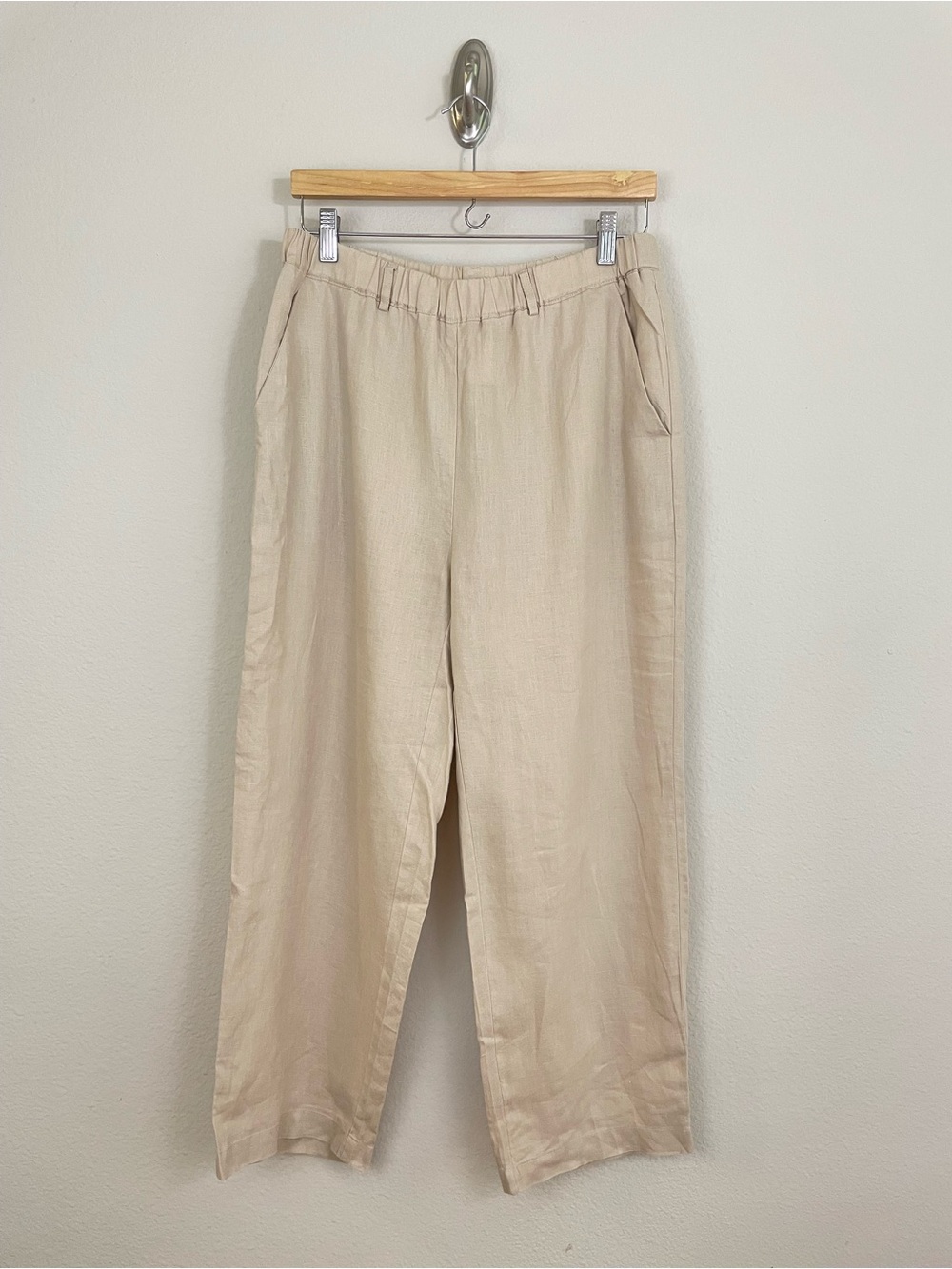 Quince Driftwood 100% Linen Pull On Pants Size Medium - Picture 3 of 9